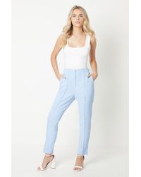 Dorothy Perkins - Petite Stitch Detail Tapered Trouser - Lyst