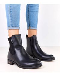 Love Lace - Insulated Ankle Boots With Side Elastic Insert & Zipper - Lyst