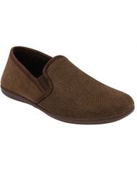 Lotus - 'Peter' Textile Full Slippers - Lyst