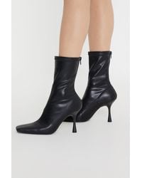 Wallis - Mischa Stretch Heeled Ankle Boots - Lyst