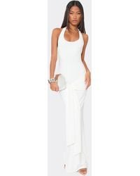 EGO - Strappy Tie Drape Maxi Dress - Lyst