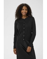 Kaffe - Karegina Crew Neck Long Sleeve Cardigan - Lyst