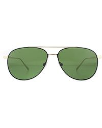 Ferragamo - Aviator Gold Green Sunglasses - Lyst