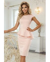 Love Lace - Asymmetric Short Sleeve Pencil Dress - Lyst