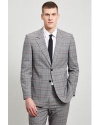 Burton - Relaxed Fit Grey Retro Check Suit Jacket - Lyst