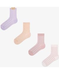 Penti - Comfortable Bear Striped 2-Pack Crew Socks - Lyst