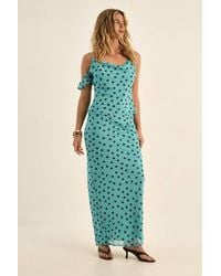Nasty Gal - Chiffon Polka Dot Bias Maxi Skirt Co-Ord - Lyst