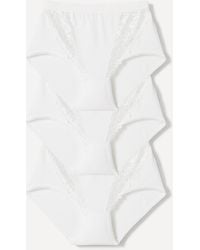 DAMART - Pack Of 3 Cotton Rich Deep Maxi Briefs - Lyst