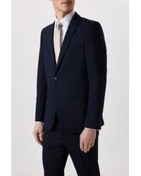 Burton - Skinny Fit Navy Essential Suit Jacket - Lyst