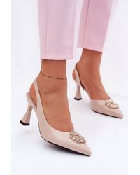Love Lace - Elegant Jewel Embellished Pointed Toe Heel Sandals For Weddings - Lyst