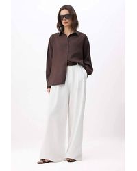 WOVCOR - Oversized Button Front Long Sleeve Relaxed Shirt - Lyst