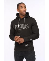 Crosshatch - Carrimoore Premium Graphic Hoodie With Soft-Touch & High Build Details - Lyst