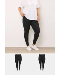 Evans - 2 Pack Stretch Leggings - Lyst