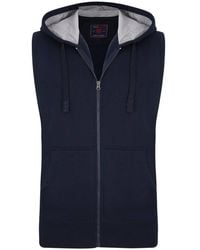 KAM Jeanswear - Big Size Sleeveless Zip Thru Hoody For - Lyst