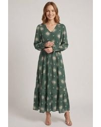 Izabel London - Printed Relaxed Long Sleeve Maxi Dress - Lyst