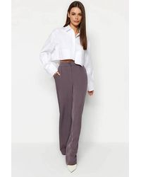 WOVCOR - Tailored Wide Leg Woven Trousers - Lyst