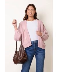 Blue Vanilla - Long Sleeve Button Up V-Neck Cardigan - Lyst