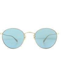 Oliver Peoples - Round Cobalto Sunglasses - Lyst