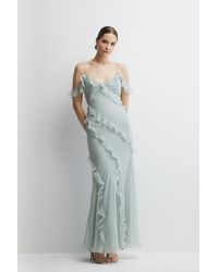 Coast - Soft Ruffle Chiffon Cold Shoulder Bridesmaids Dress - Lyst