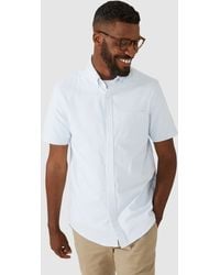 MAINE - Oxford Stripe Ss Shirt - Lyst