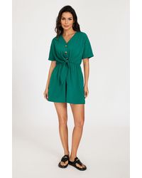 FS Collection - Relaxed Button Down Playsuit - Lyst