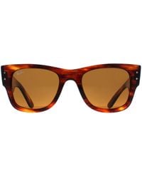 Ray-Ban - Square Polished Striped Havana Rb0840S Mega Wayfarer - Lyst