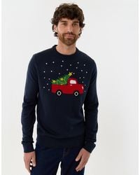Threadbare - Christmas Truck Knitted Crew Neck Jumper - Lyst