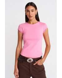 Dilvin - Slim Fit Cotton Crew Neck T-Shirt - Lyst