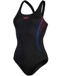 Speedo - Placement Abstract Muscleback One Piece Swimsuit - Lyst