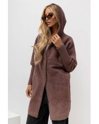 Love Lace - Autumn Viscose Hooded Padded Coat With Pockets - Lyst
