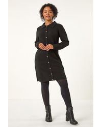 Roman - Petite Collared Knit Shift Dress - Lyst