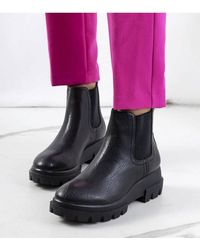 Love Lace - Bexley Ankle Slip On Boots Chunky Tread Elastic Inserts - Lyst