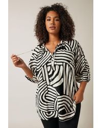 Evans - Tie Neck Blouse - Lyst