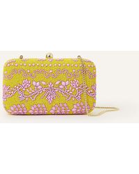 Accessorize - Hand-beaded Hardcase Clutch Bag - Lyst