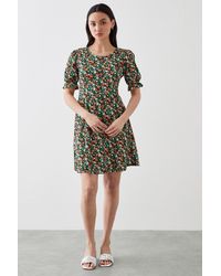 Dorothy Perkins - Petite Ditsy Floral Short Sleeve Mini Dress - Lyst