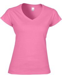 Gildan - Soft Style V Neck T-Shirt - Lyst