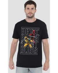 Marvel - Deadpool & Wolverine Best Bubs Stencil T-Shirt - Lyst