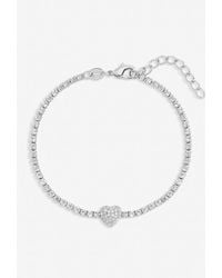Jon Richard - Plated & Pave Heart Toggle Bracelet - Lyst