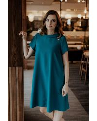 Love Lace - Jackie Collar Loose Fit Short Sleeve Dress - Lyst