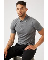 Burton - 2 Black And Charcoal Muscle Polo - Lyst