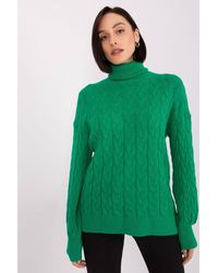 Love Lace - Variegated Plaid Turtleneck Long Sleeve Sweater Style 188297 - Lyst