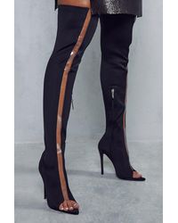 MissPap - Stretch Illusion Over The Knee Boots - Lyst