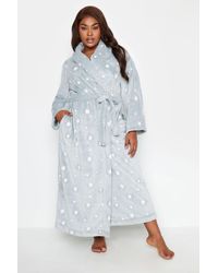 Yours - Printed Maxi Dressing Gown - Lyst