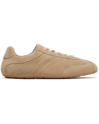 Clarks - Railford Lo Sand Suede Trainers, Lace Up - Lyst