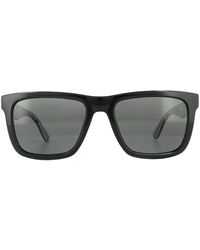 Lacoste - Rectangle Black Grey Sunglasses - Lyst