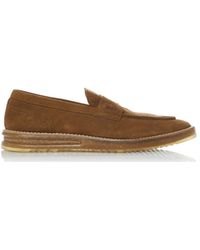 Dune - 'bash' Suede Loafers - Lyst
