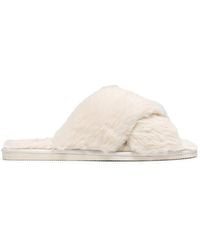 Clarks - Myra Mule Cream Slip Ons, Slippers - Lyst