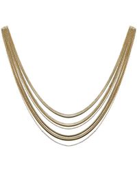 Mood - Gold Multirow Chain Necklace - Lyst