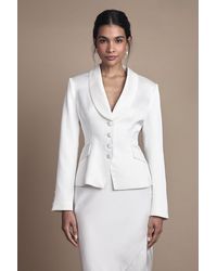 Coast - Bridal Waisted Jacket With Satin Lapel - Lyst