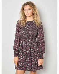 Apricot - Ditsy Floral Smocked Mini Dress - Lyst
